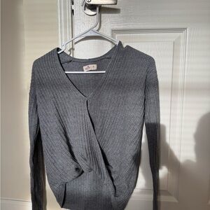Vintage Gray Hollister Ribbed Sweater